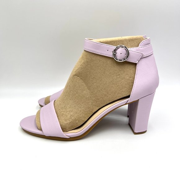 Lifestride Averly Lilac Pink Purple Faux Vegan Leather Heeled Sandals Shoes 11M‎ - Picture 6 of 15